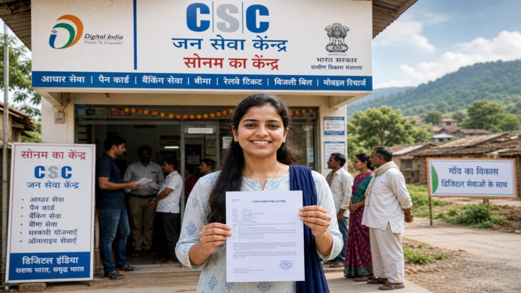 CSC Jan Seva Kendra Loan Sanction Letter by Sonam