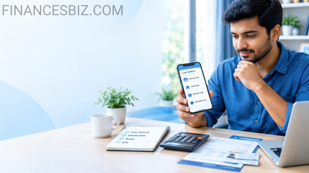 Google Pay personal loan application on smartphone